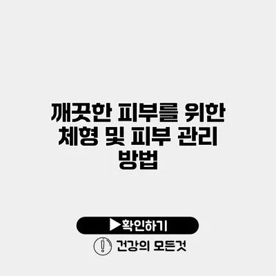 깨끗한 피부를 위한 체형 및 피부 관리 방법
