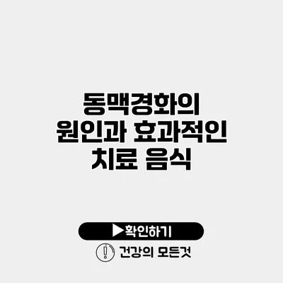 동맥경화의 원인과 효과적인 치료 음식