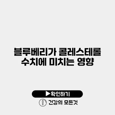블루베리가 콜레스테롤 수치에 미치는 영향