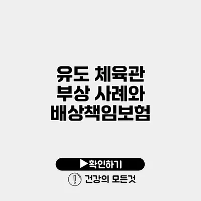 유도 체육관 부상 사례와 배상책임보험