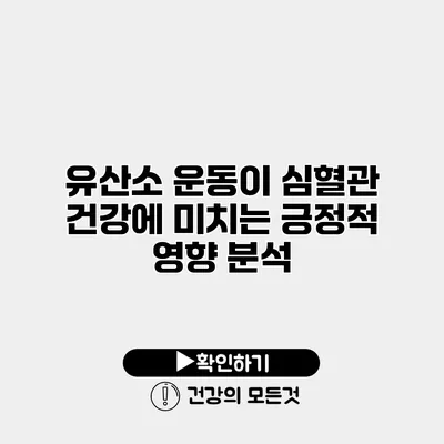 유산소 운동이 심혈관 건강에 미치는 긍정적 영향 분석