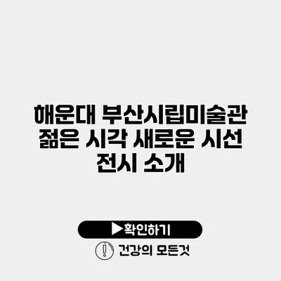 해운대 부산시립미술관 젊은 시각 새로운 시선 전시 소개