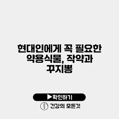 현대인에게 꼭 필요한 약용식물, 작약과 꾸지뽕