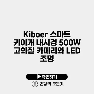 Kiboer 스마트 귀이개 내시경 500W 고화질 카메라와 LED 조명