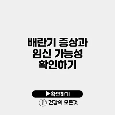 배란기 증상과 임신 가능성 확인하기