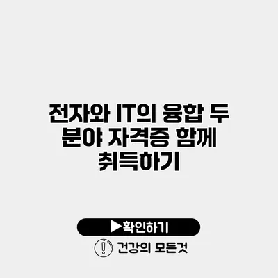 전자와 IT의 융합 두 분야 자격증 함께 취득하기